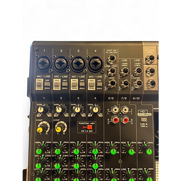 Used Yamaha MG10XU 10 Channel Mixer with Effects Unpowered Mixer
