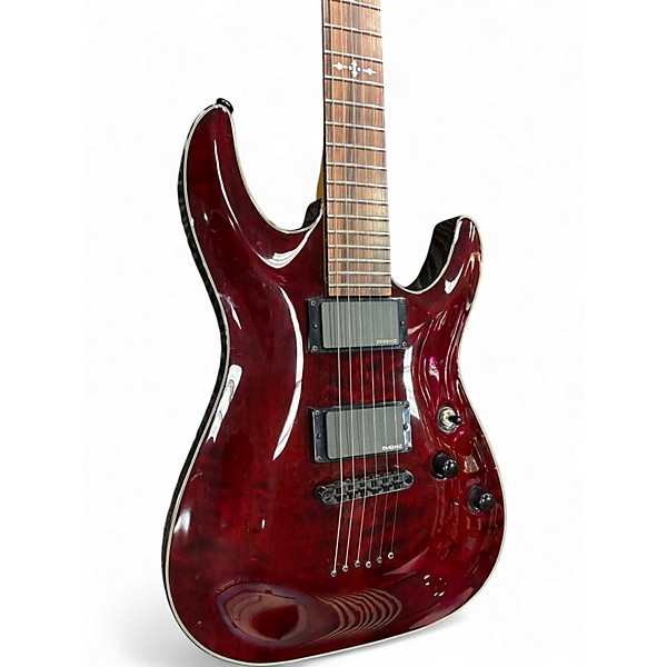 Used Schecter Guitar Research Damien Special Candy Apple Red Solid Body Electric Guitar