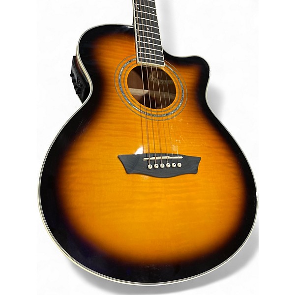 Used Washburn EA15ATB 2 Color Sunburst Acoustic Electric Guitar