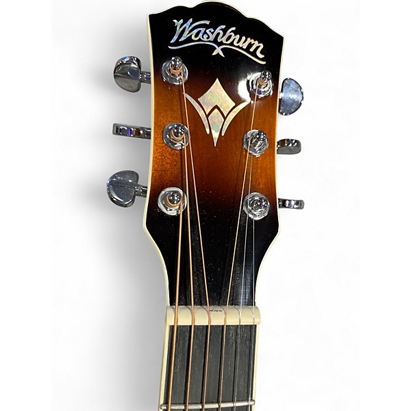 Used Washburn EA15ATB 2 Color Sunburst Acoustic Electric Guitar
