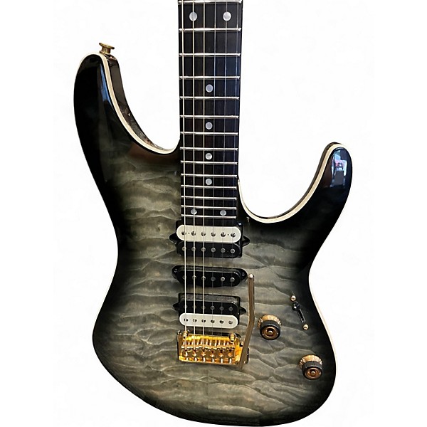 Used Ibanez AZ47P1QM Black Ice Burst Solid Body Electric Guitar