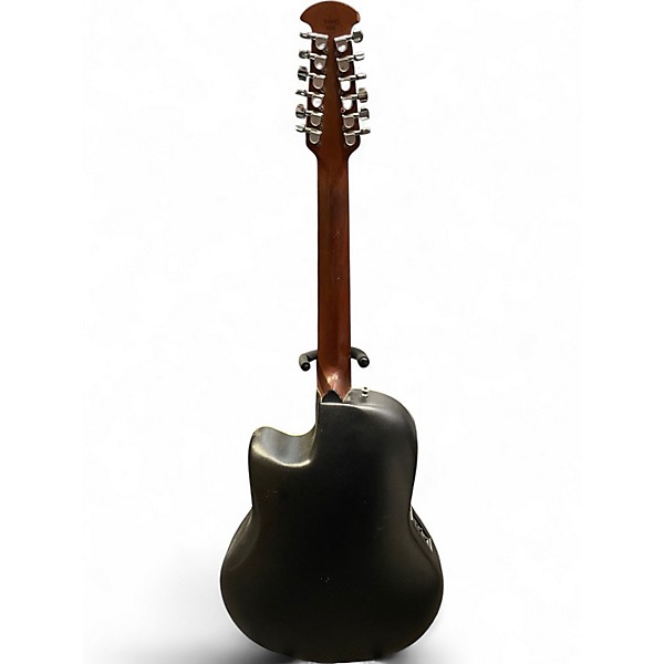 Used Ovation 6751 12-String Black 12 String Acoustic Electric Guitar