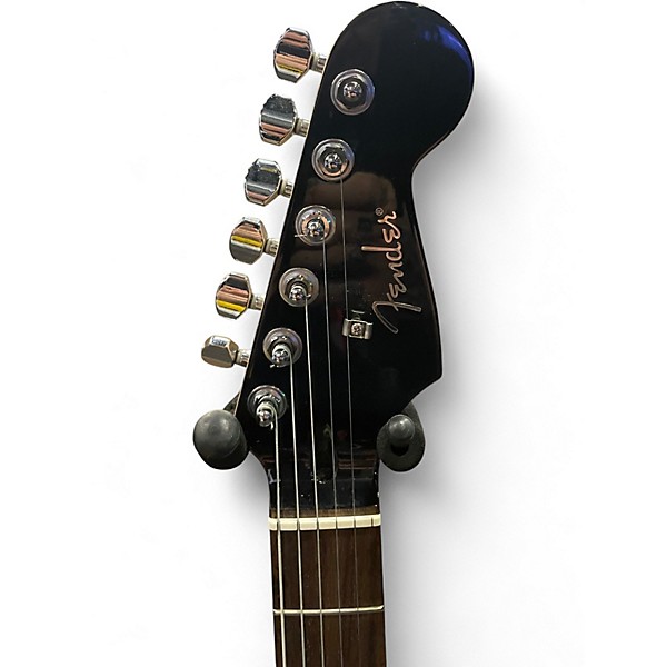 Used 2005 Fender ROCKFORD FOZGATE STRATOCASTER Black Solid Body Electric Guitar