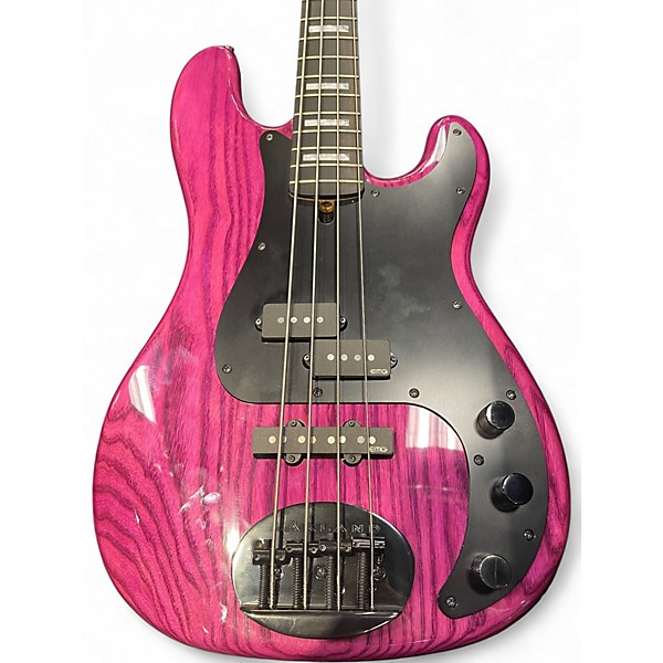 Used Lakland Geezer Butler Skyline 44-64 Trans Purple Electric Bass Guitar