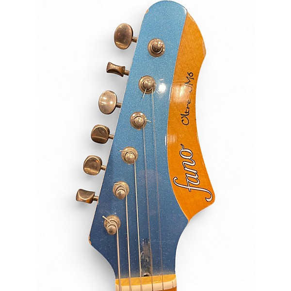 Used Fano Guitars Alt De Facto SP6 Heavy Distress Lake Placid Blue Solid Body Electric Guitar
