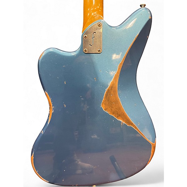 Used Fano Guitars Alt De Facto SP6 Heavy Distress Lake Placid Blue Solid Body Electric Guitar
