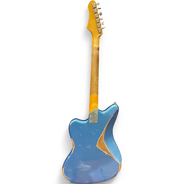 Used Fano Guitars Alt De Facto SP6 Heavy Distress Lake Placid Blue Solid Body Electric Guitar