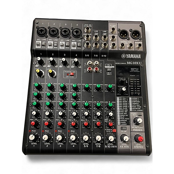 Used Yamaha MG10XU 10 Channel Mixer with Effects Unpowered Mixer
