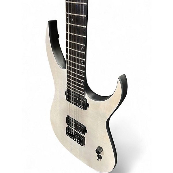 Used Schecter Guitar Research km-7 mk3 transparent white Solid Body Electric Guitar