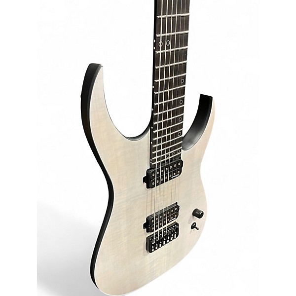 Used Schecter Guitar Research km-7 mk3 transparent white Solid Body Electric Guitar
