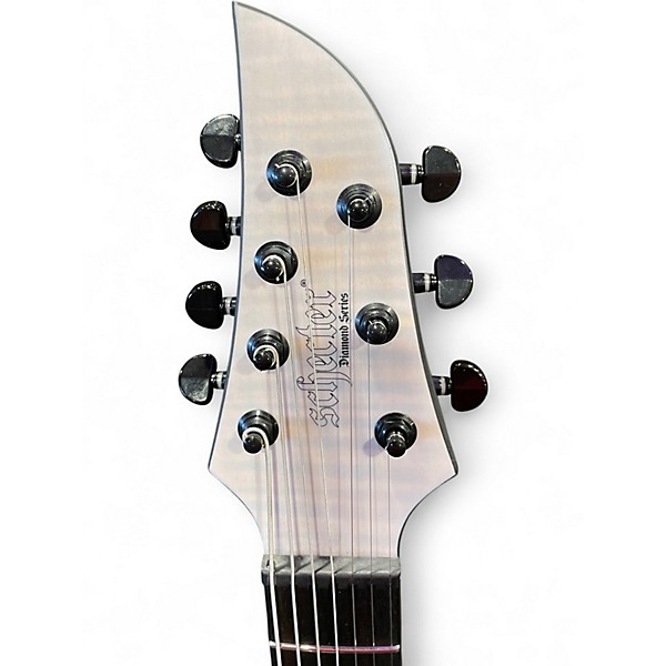 Used Schecter Guitar Research km-7 mk3 transparent white Solid Body Electric Guitar