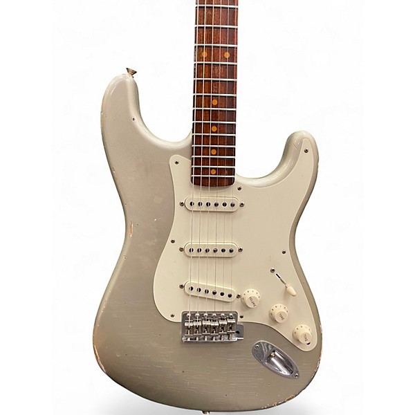 Used Fender D-Mag Strat Relic Custom Shop Silver Solid Body Electric Guitar