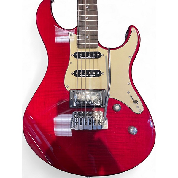 Used Yamaha PAC612VIIFMX Pacifica HSS with Duncan Pickups Red Solid Body Electric Guitar