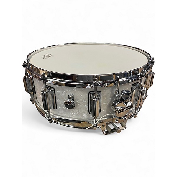 Used Rogers 14X5 Dyna-sonic White Marine Pearl Drum