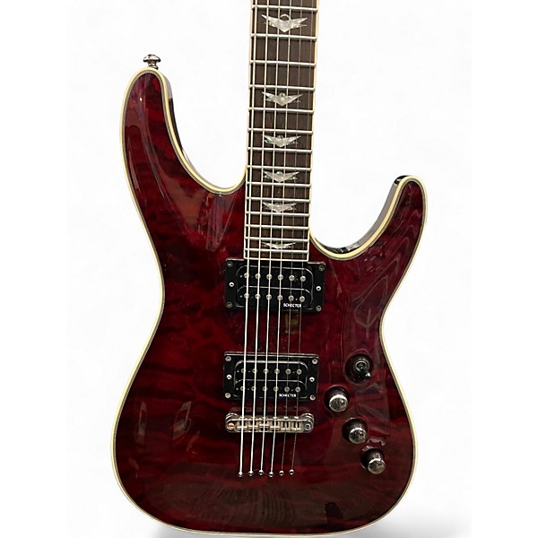 Used Schecter Guitar Research Omen Extreme 6 Black Cherry Solid Body Electric Guitar