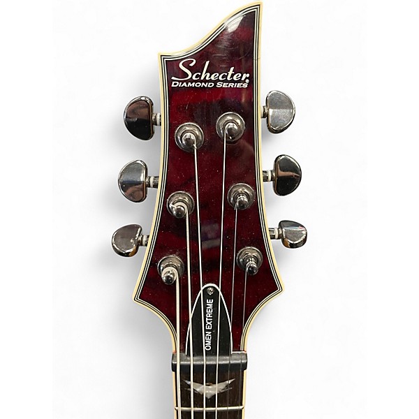 Used Schecter Guitar Research Omen Extreme 6 Black Cherry Solid Body Electric Guitar