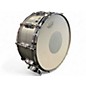 Used Yamaha 14in RAS1465 RECORDING CUSTOM SNARE Metallic Silver Drum thumbnail