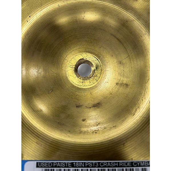 Used Paiste 18in PST3 Crash Ride Cymbal