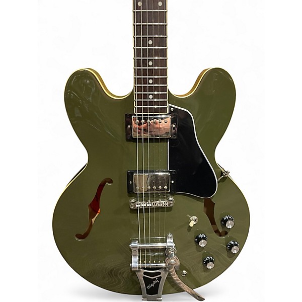 Used Epiphone ES335 BIGSBY OLIVE DRAB Hollow Body Electric Guitar