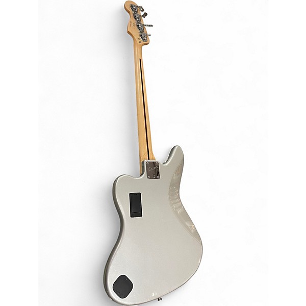 Used Squier Vintage Modified Jaguar Bass Silver Electric Bass Guitar