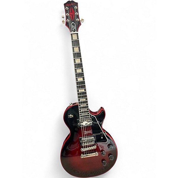 Used Epiphone Les Paul Custom Widow Crimson Red Burst Solid Body Electric Guitar