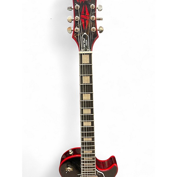 Used Epiphone Les Paul Custom Widow Crimson Red Burst Solid Body Electric Guitar
