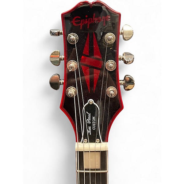 Used Epiphone Les Paul Custom Widow Crimson Red Burst Solid Body Electric Guitar