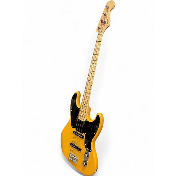 Used 2021 Squier Paranormal Jazz Bass 54 Butterscotch Electric Bass Guitar