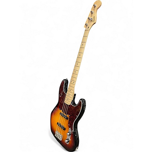 Used Squier Paranormal Jazz Bass 54 3 Tone Sunburst Electric Bass Guitar
