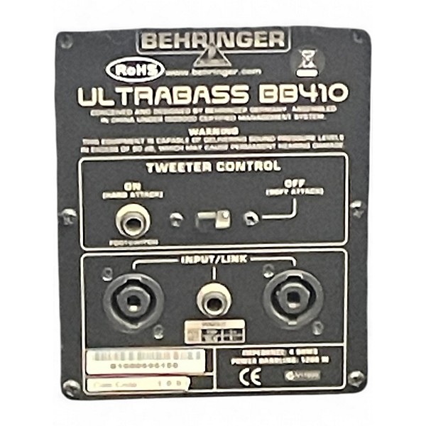 Used Behringer Ultrabass BB410 1200W 4x10 Bass Cabinet