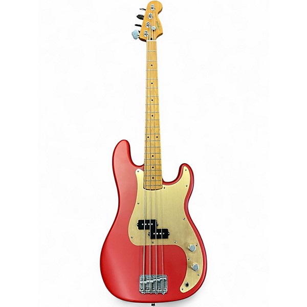 Used Squier Precision Bass 40th Anniversary Vintage Edition Dakota Red Electric Bass Guitar