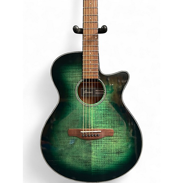 Used Ibanez AEG70-EBH Emerald Green Acoustic Electric Guitar