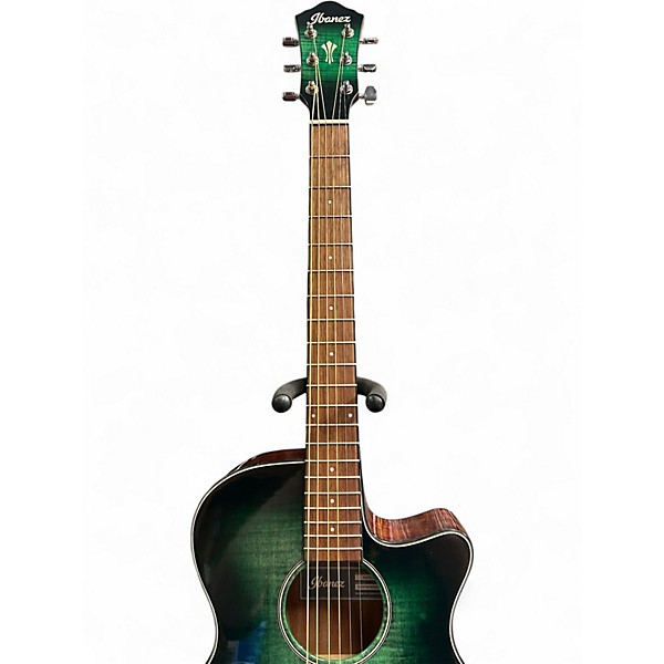 Used Ibanez AEG70-EBH Emerald Green Acoustic Electric Guitar