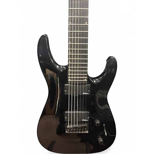 Used Jackson JS22-7 Dinky 7 String Black Solid Body Electric Guitar
