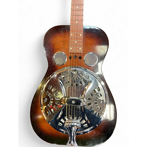 Used Dobro Hound Dog Square Neck 2 Color Sunburst Resonator Guitar