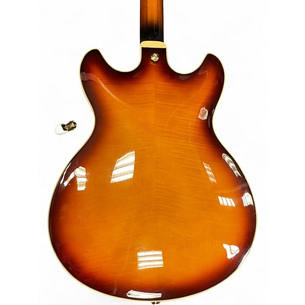 Used Ibanez AS93 Artcore Left Handed Brown Sunburst Hollow Body Electric Guitar