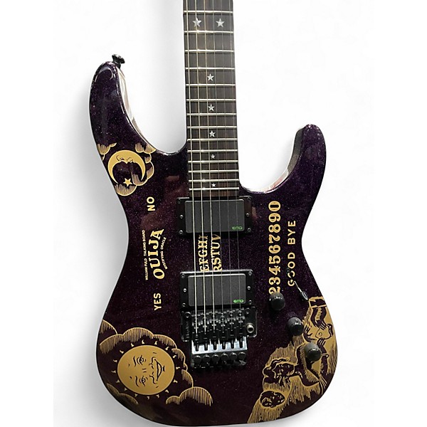 Used ESP KH-OUIJA SIGNATURE PURPLE SPARKLE Solid Body Electric Guitar