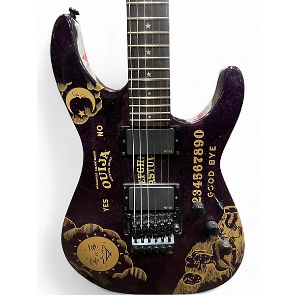Used ESP KH-OUIJA SIGNATURE PURPLE SPARKLE Solid Body Electric Guitar