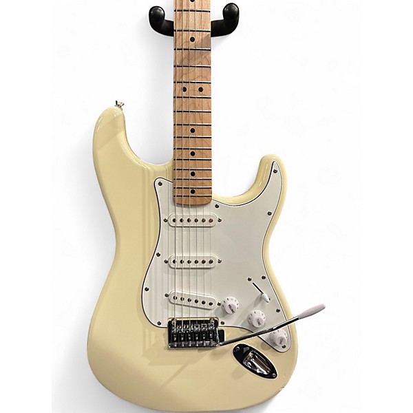 Used Squier Standard Stratocaster WHITE Solid Body Electric Guitar