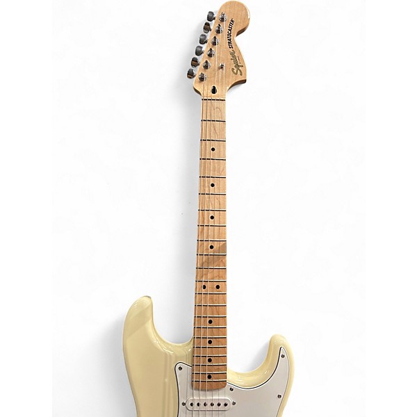 Used Squier Standard Stratocaster WHITE Solid Body Electric Guitar