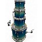 Used Mapex 4 Piece Meridian Birch Indigo Mist Drum Kit