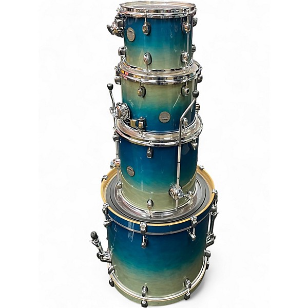 Used Mapex 4 Piece Meridian Birch Indigo Mist Drum Kit