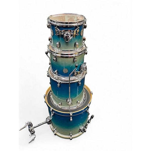 Used Mapex 4 Piece Meridian Birch Indigo Mist Drum Kit