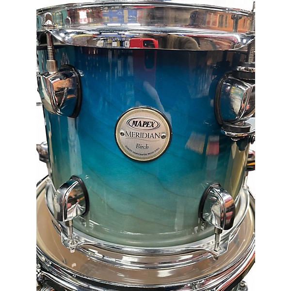 Used Mapex 4 Piece Meridian Birch Indigo Mist Drum Kit