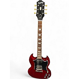 Used 2023 Epiphone SG Standard Cherry Solid Body Electric Guitar