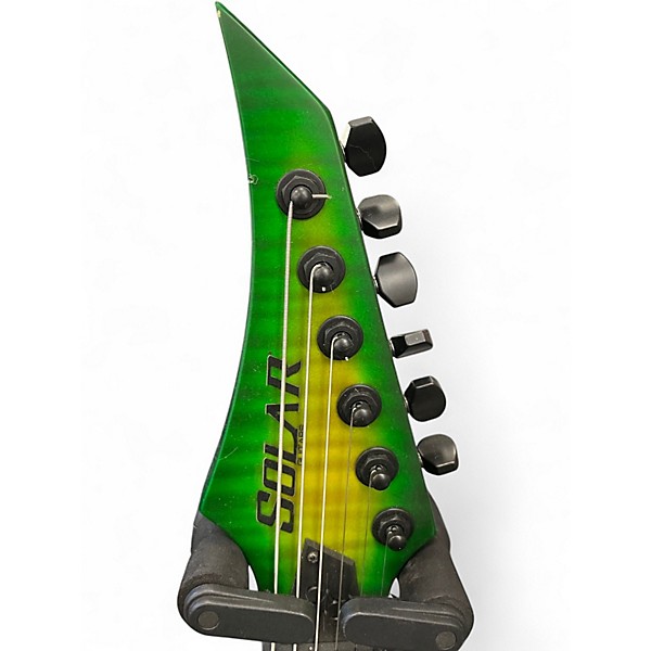 Used Solar Guitars E1.6FRLB SLIME BURST Solid Body Electric Guitar