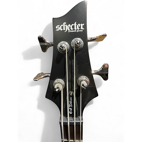 Used Schecter Guitar Research C4 4 String Black Electric Bass Guitar