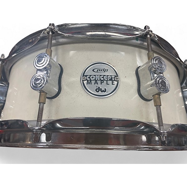 Used PDP by DW 5.5X14 Concept Series Snare Pearl White Drum