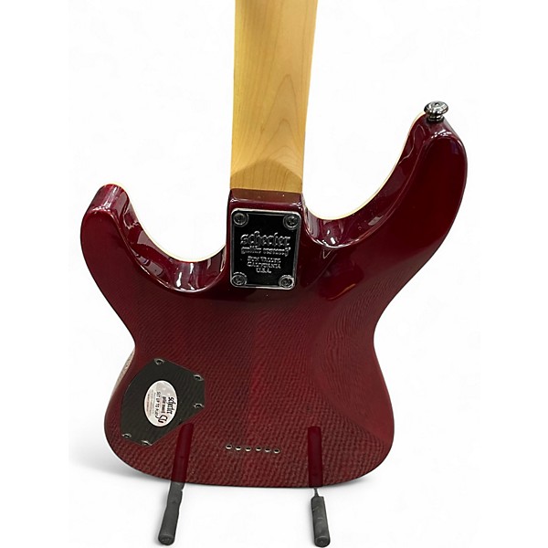 Used Schecter Guitar Research Omen Extreme 6 Crimson Red Trans Solid Body Electric Guitar