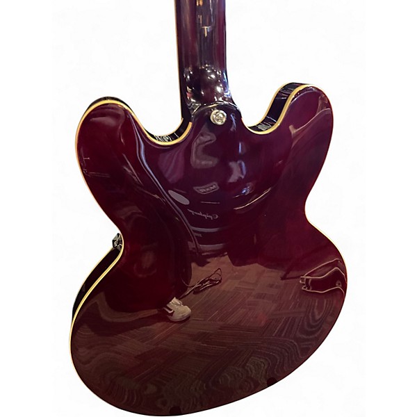 Used 2023 Epiphone Noel Gallagher Riviera Burgundy Hollow Body Electric Guitar